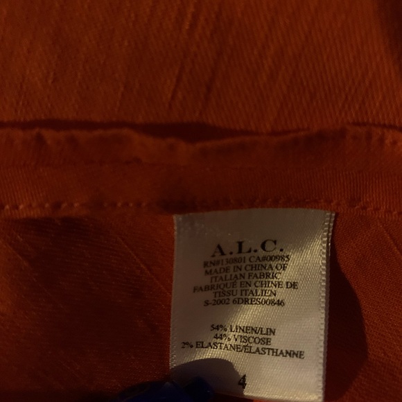 Orange A.L.C. Sabrina Linen Blend Bustier Midi Dress🧡 - Picture 9 of 13